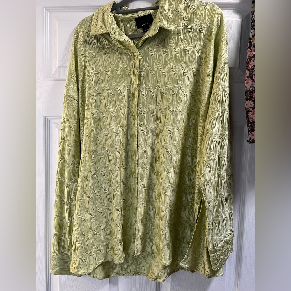 Satin Button Down - image 1